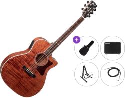Cort GA5F-FMH Premium SET Open Pore Natural Chitară electro-acustică Jumbo