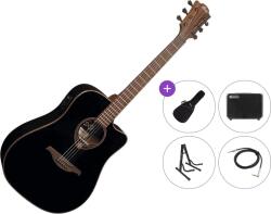 LÂG GUITARS Tramontane 118 T118DCE Premium SET Black Chitară electro-acustică Dreadnought