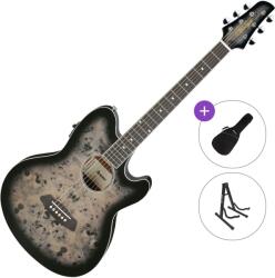 Ibanez TCY10PA-BKB Standard SET Transparent Brown Black Burst Chitară electro-acustică Jumbo