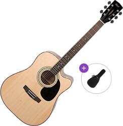 Cort AD880CE Basic SET Natural Satin Chitară electro-acustică Dreadnought