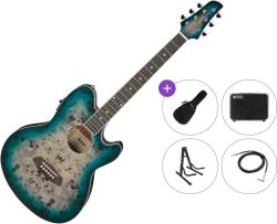 Ibanez TCY10PA-CBS Premium SET Cosmic Blue Starburst Chitară electro-acustică Jumbo