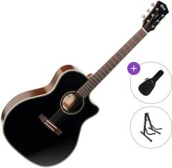 Cort ESSENCE-GA4 Standard SET Black Chitară electro-acustică Jumbo