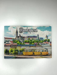  Budapest Vintage Villamos - Matt Szuvenír Hűtőmágnes (8901833)