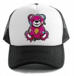  Trucker Baseball sapka Fekete Pink Teddy Nyár Nyaralás Strand Séták (Czapka Czarna PINK TEDDY)