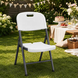 ProCart Scaun pliabil pentru gradina, camping, catering, cadru metalic, 120 kg, 46x53x87 cm (Y28-1)