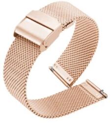 Arc Brățară Ceas Mesh Milaneză Auriu Rose - Oțel Inoxidabil - 22mm - Închidere Tip Clips cu Siguranță (BR40)