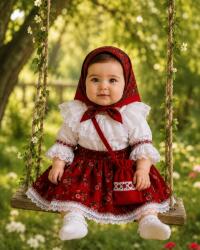 Ie Traditionala Costum Traditional Fetite 0-12 luni Model IX