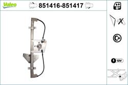 VALEO Mecanism actionare geam VALEO 851417 (851417) - automobilus