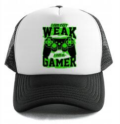 Férfi Trucker sapka, fekete, "I Am A Gamer" felirattal, napellenzővel, nyárra, nyaraláshoz, strandra, sétákhoz (Czapka Czarna I AM A GAMER)