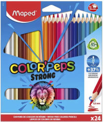 Maped Színes ceruza MAPED Color Peps Strong háromszögletű 24 darabos készlet (862724) - papir-bolt