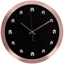 AdTrend Ceas perete rama aluminiu auriu rose negru 40 cm (72310A)