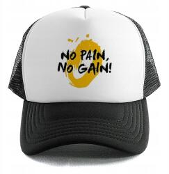  Trucker Baseball sapka Fekete No Pain No Gain Nyár Nyaralás Strand (Czapka Czarna NO PAIN NO GAIN)