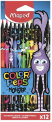 Maped Színes ceruza MAPED Color Peps Monster háromszögletű 12 darabos (862612) - papir-bolt
