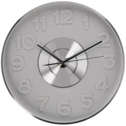 AdTrend Ceas perete aluminiu argintiu gri 40 cm (72311B)