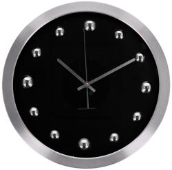 AdTrend Ceas perete rama aluminiu argintiu negru 40 cm (72310C)