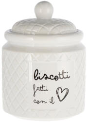  Borcan ceramica bej neagra Biscotti 15 x 20 cm (73888B)