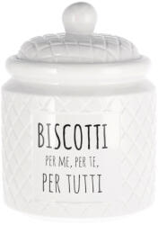  Borcan ceramica alba neagra Biscotti 15 x 20 cm (73888A)