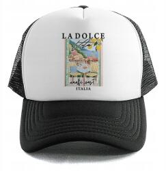  Trucker Baseball sapka Fekete La Dolce Vita Gyönyörű Nyár Nyaralás Strand (Czapka Czarna LA DOLCE VITA)