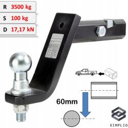 XIMPLIO Vonóhorog Usa Adapter 51x51mm 2inch (-60 mm) Lazaságcsökkentő