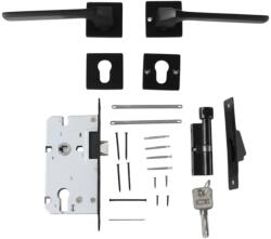 NOVO DOORS Maner patrat negru cu inchidere magnetica Novo Doors cu broasca inclusa (MPNM)