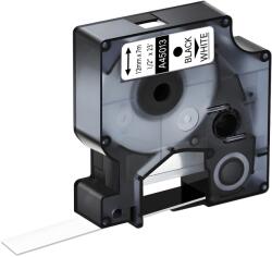 HARAHU Bandă compatibilă DYMO 45013 D1 - 12mm x 7m - Tipar Negru / Fundal Alb KP36490