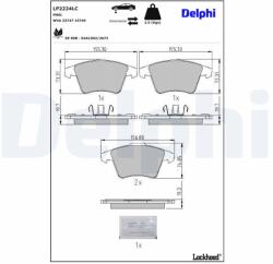 DELPHI set placute frana, frana disc DELPHI LP2224LC (LP2224LC)