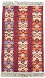 Kotonia Home Covor tesut - Decor traditional, 60x90 cm, fond bordo si nuante de crem - 08 (124380-6090) Covor