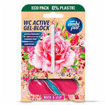 Ambi Pur aktív wc gél block 45 g rose & lily (8435495838357)