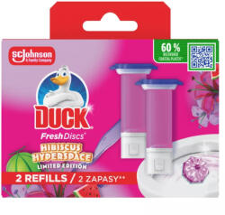 DUCK Fresh Discs zselés WC-öblítő korong utántöltő 2x36 ml Hibiscus Hyperspace (5000204423600)