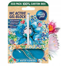 Ambi Pur aktív wc gél block 45 g water flowers (8435495838418)
