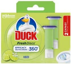 DUCK Fresh Discs zselés WC-öblítő korong utántöltő 2x36 ml Lime (5000204338928)