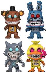 Funko Set figurine Funko POP! Games: Five Nights at Freddy's - Twisted Freddy, Twisted Bonnie, Twisted Wolf, Twisted Chica (Glows in the Dark) Figurina