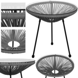 SPRINGOS Masă de grădină Springos 50x40x40cm - gri, negru (GF0091)