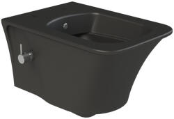 CeraStyle IBIZA fali WC - MATT FEKETE - BEÉPÍTETT bidé funkcióval - perem nélküli - 51 cm (HC00106PH053) - watermarkt