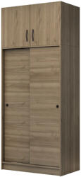 TopMebel Гардероб с две плъзгащи врати Regio TopMebel от меламин в орех 100x60x240cm