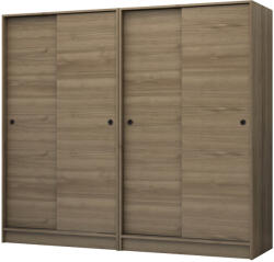 TopMebel Четирикрилен гардероб Regio TopMebel с плъзгащи врати в цвят орех 200x60x181cm