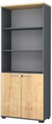 TopMebel Venturo TopMebel меламинов офис шкаф в антрацит - дъб 80x40x200cm