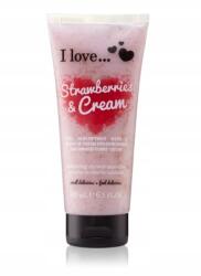I Love Cosmetics Testradír I Love eper és tejszín 200 ml tubus (5060217188743)