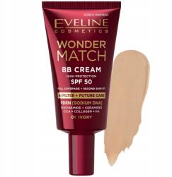 Eveline Cosmetics Eveline Wonder Match Bb krém fedő védelem SPF50 01 Ivory Elefántcsont