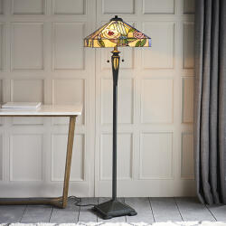 Endon Lighting klasszikus tiffany állólámpa willow sötétbarna sokszínű end64383 (64383)