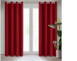 EUROFIRANY Logan sötétítő függöny Piros 135x250 cm - homeandstyle - 6 878 Ft