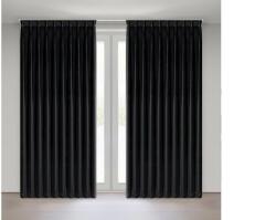 EUROFIRANY Melanie bársony sötétítő függöny Fekete 125x270 cm