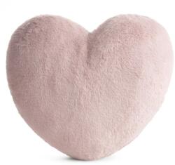 Eurofirany Heart szív alakú plüss párnahuzat Pasztell rózsaszín 45x45 cm