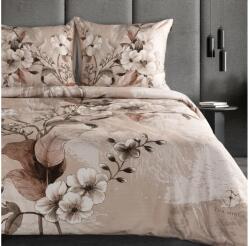 Eurofirany Estera elegáns pamutszatén ágynemű Sötét bézs 220x200 cm - 70x80 cm 2db - homeandstyle