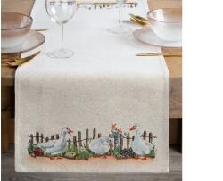 Eurofirany Gobelin terítő 4097 Natúr 40x100 cm - 5 cm