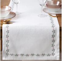 Eurofirany Lily tavaszi asztalterítő Fehér 40x140 cm