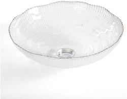 Eurofirany Daisy üveg tál Fehér 25x9 cm