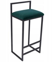 JACKWELD Loft stílusú hoker háttámlával, fekete hegesztett kárpitozott ülőfelület (HK85x30x40)