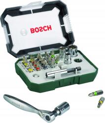 Bosch 26 részes bit- és dugókulcs készlet racsnis mechanizmussal (2607017322)
