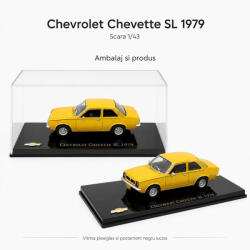 ATLAS Macheta Chevrolet Chevette SL 1979 galbena, scara 1: 43, cu vitrina plexiglas (2915)